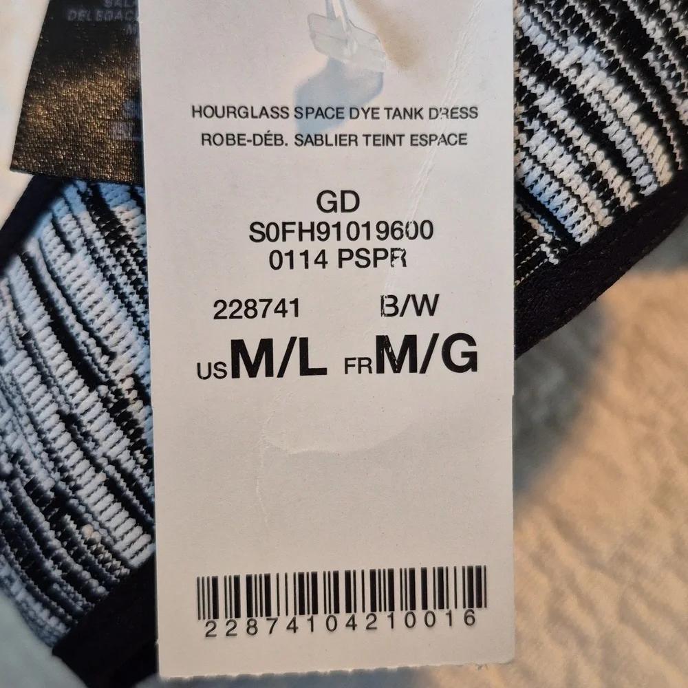 Bebe women's M/L Hourglass Space Eye Tank dress black & white NWT Bodycon - Picture 6 of 6